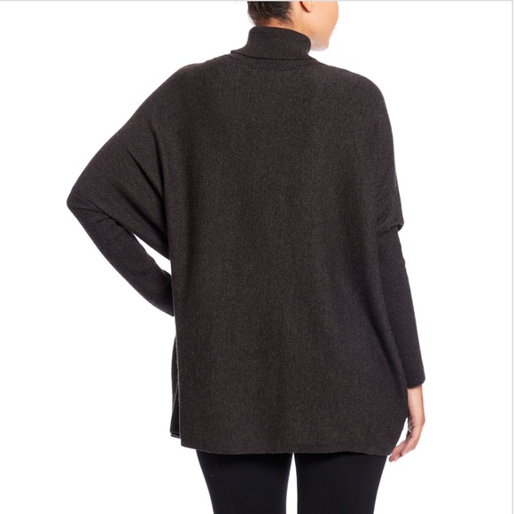 Joseph A Turtleneck Poncho Sweaters w/Ribbed Details, Nordstrom, Sz M-1X - Picture 7 of 14